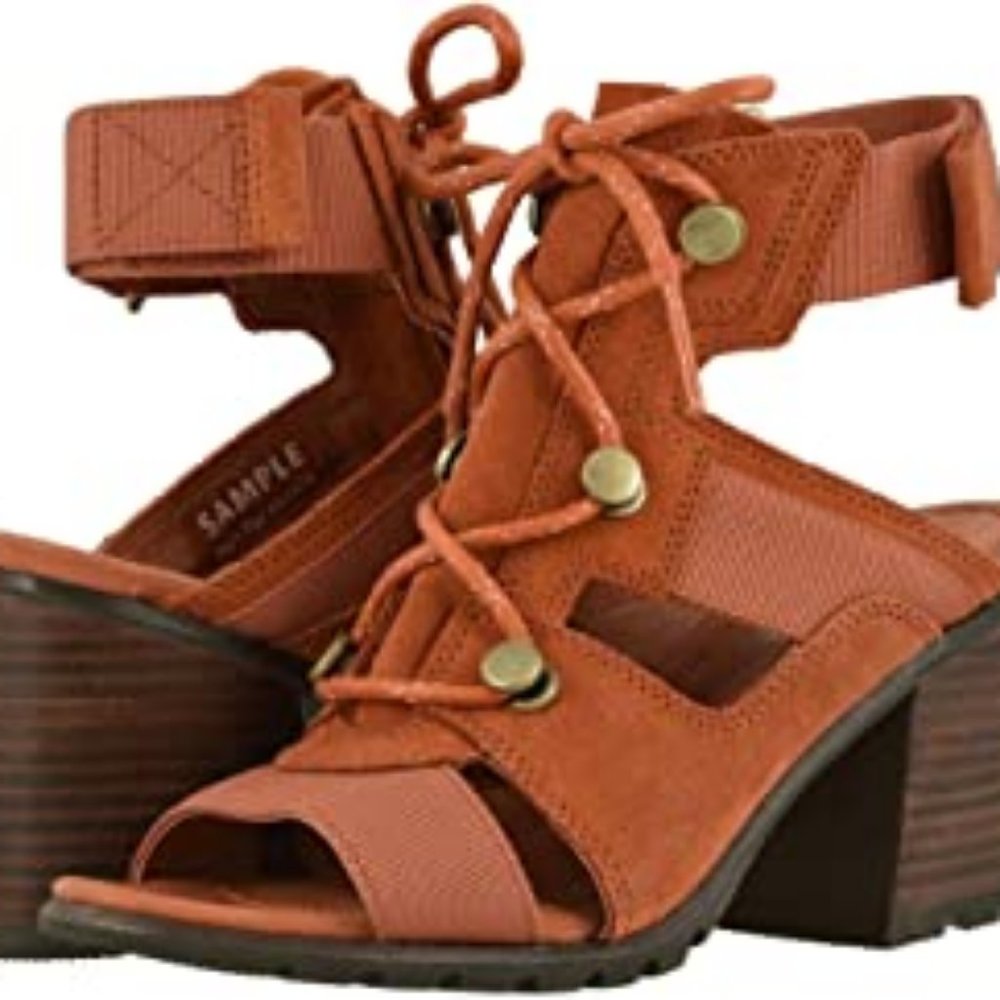 COPY - New Sorel Nadia Leather Buckle Brown Sanda…
